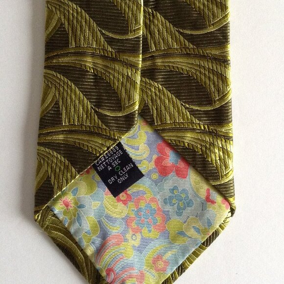 Ted Baker London Necktie 100% Silk Green Tie Men's Accessories - Picture 2 of 5